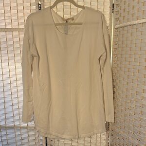 Soft Surroundings Cream Long Sleeve Top